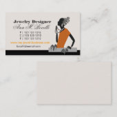 Bildliche Perlen-Schmuck-Designer-Künstler-Mode Visitenkarte (Vorne/Hinten)