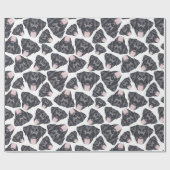 Bildnahtloses Muster schwarz Labrador Geschenkpapier (Flach)