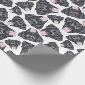 Bildnahtloses Muster schwarz Labrador Geschenkpapier (Ecke)