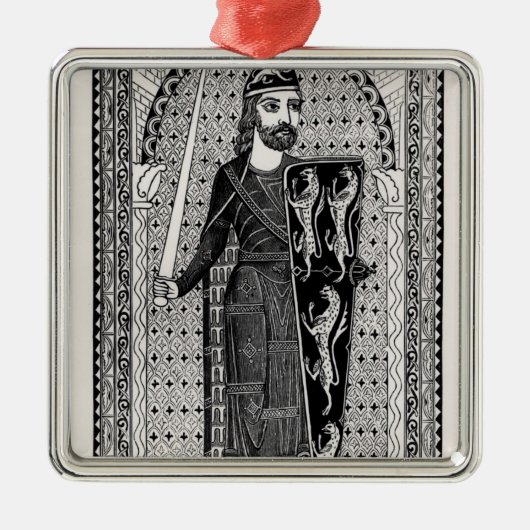 Bildnis von Geoffrey Plantagenet Silbernes Ornament (Vorne)