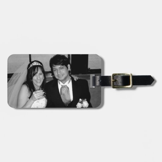 Bildoptionen für Hochzeiten Gepäckanhänger (Vorderseite horizontal)