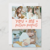 Bildperfektes Pfirsich-Foto Valentinstag Feiertagskarte (Vorderseite)