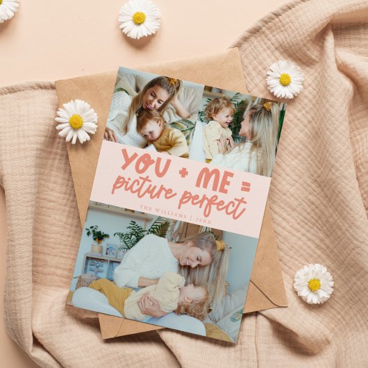 Bildperfektes Pfirsich-Foto Valentinstag Feiertagskarte