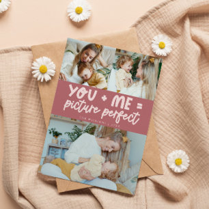 Bildperfektes rosa Foto Valentinstag Feiertagskarte