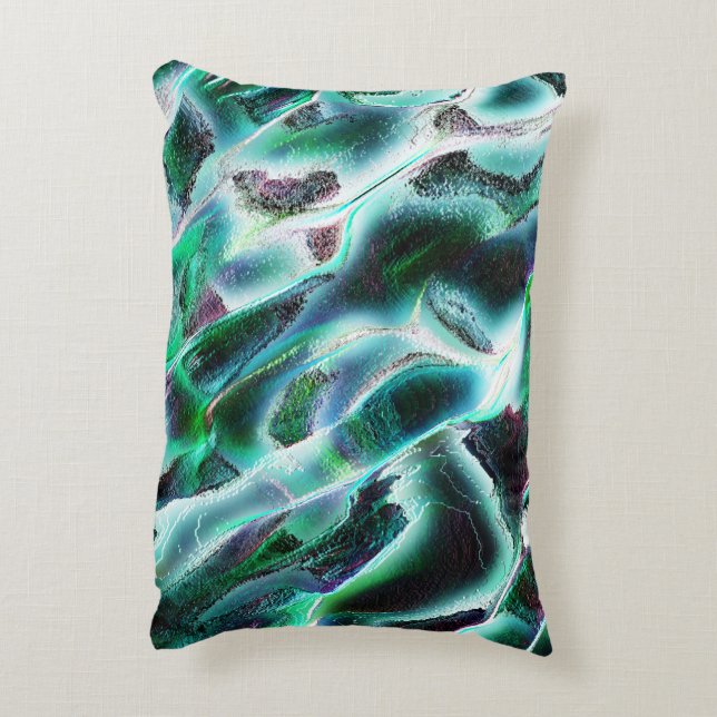 Bildrauigkeit aus virtuellen Gestein- und Regenwäl Dekokissen (Rückseite(Vertikal))