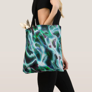 Bildrauigkeit aus virtuellen Gestein- und Regenwäl Tasche
