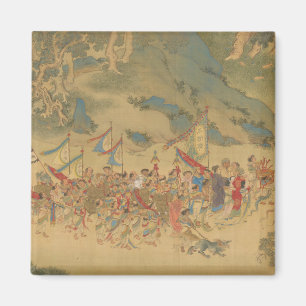 Bildrolle Tribut Fragment Qiu Ying altes China pai Magnet