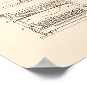 Bildschirm 1923 zum Patent Art Blueprint Poster (Ecke)