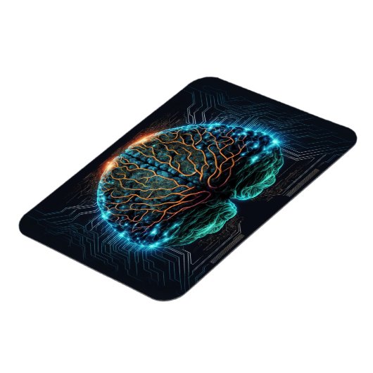 Bildschirm "Computer Cyber Brain Magnet" Magnet (Linke Seite)