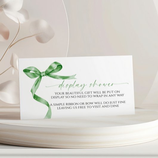 Bildschirm "Green Bow Display Baby Shot Enclosure  Begleitkarte