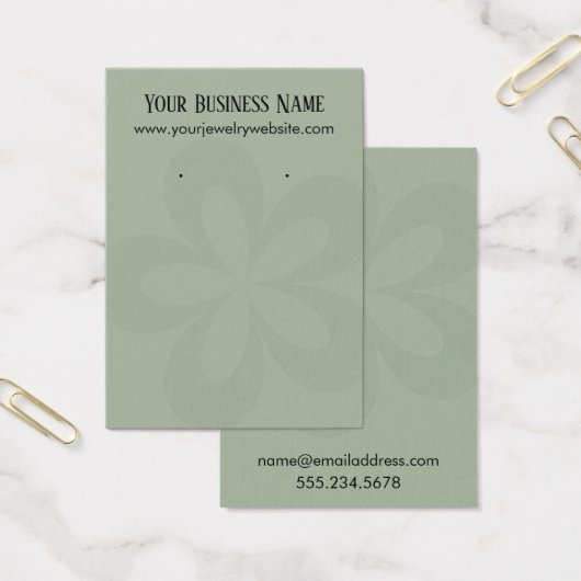 Bildschirm "Green Graphic Blume 1 Earring Holder D (Büro)