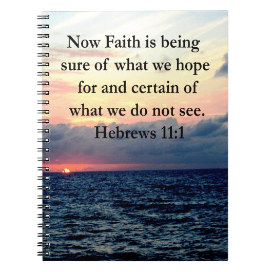 BILDSCHIRM HEBREWS 11:1 FOTO-DESIGN NOTIZBLOCK (Vorderseite)