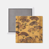 Bildschirm mit eingepackten Lüftern, Edo-Periode v Magnet (Vorderseite/Rückseite)