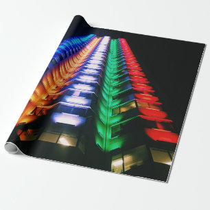 BILDSCHIRM MIT GERINGEM UMFANG VON MULTICOLORED HI GESCHENKPAPIER