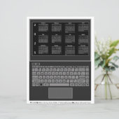 Bildschirm "Notebook und Tastatur 2025"-Kalender (Stehend Vorderseite)