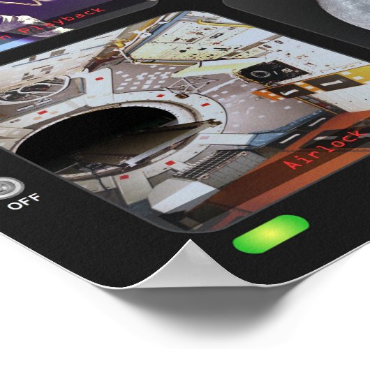 Bildschirm "Space Shuttle Monitor" Poster (Ecke)