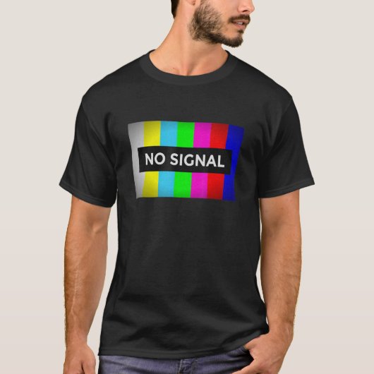 Bildschirm-TV für den Test "Kein Signal Retro Nerd T-Shirt (Vorderseite)