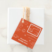 Bildschirm "White Orange Space" Geschenkanhänger (Beispiel)