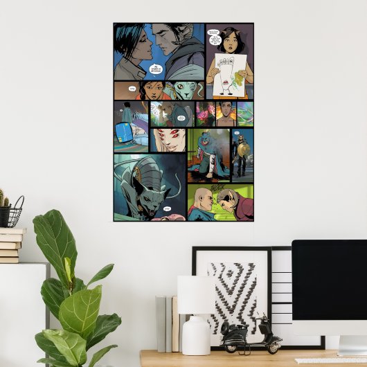 Bildschirmdesign für Saga Image Comic Poster (Heimbüro)