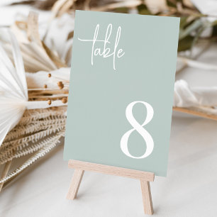 Bildschirmgrün, modern handgeschrieben + Klassisch Tischnummer