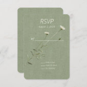 Bildschirmgrüne und eine Single-Antwortkarte RSVP Karte (Vorne/Hinten)