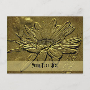 Bildschnittliche Gold Daisy Floral individuell anp Postkarte