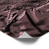 Bildschnittliche Rosenknospe-Blumendruck Poster (Ecke)