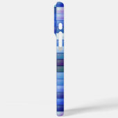 Bildspielpixel blaues Quadrat Muster Case-Mate iPhone Hülle (Rückseite / Links)