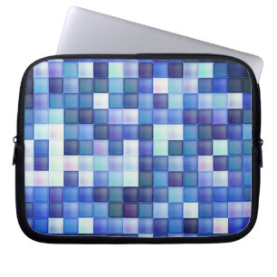 Bildspielpixel blaues Quadrat Muster Laptopschutzhülle