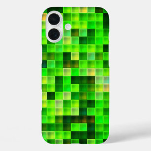 Bildspielpixel Grünes Quadrat Muster iPhone 16 Plus Hülle