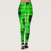 Bildspielpixel Grünes Quadrat Muster Leggings (Rückseite)