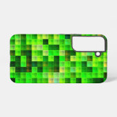 Bildspielpixel Grünes Quadrat Muster Samsung Galaxy Hülle (Rückseite (Horizontal))