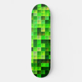 Bildspielpixel Grünes Quadrat Muster Skateboard (Vorderseite)