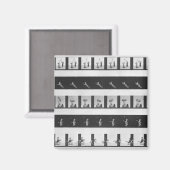 Bildstreifen für ein Praxinoskop Magnet (Vorderseite/Rückseite)