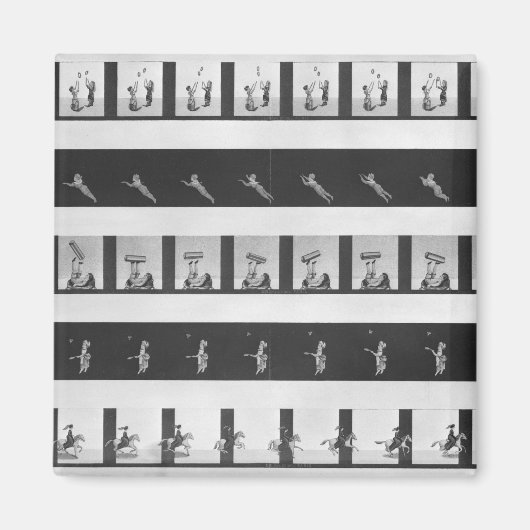 Bildstreifen für ein Praxinoskop Magnet (Vorne)