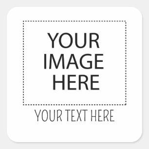 Bildtexte hinzufügen Hier erstellen Sie Ihr Cooles Quadratischer Aufkleber
