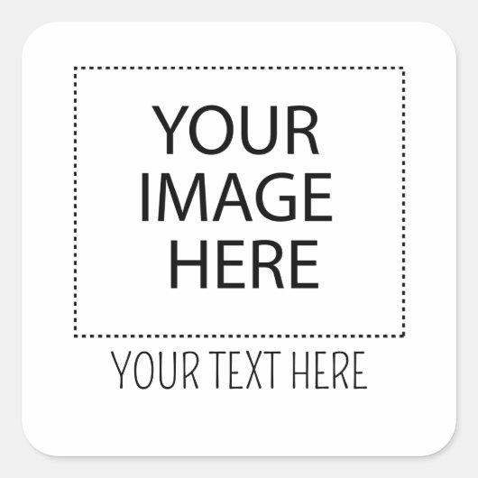 Bildtexte hinzufügen Hier erstellen Sie Ihr Cooles Quadratischer Aufkleber (Vorderseite)