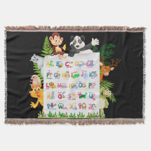Bildung Alphabet & Tiere Decke