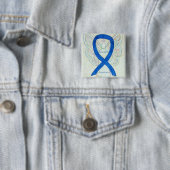 Bildung Angel Blue Awareness Ribbon Art Button (Beispiel)