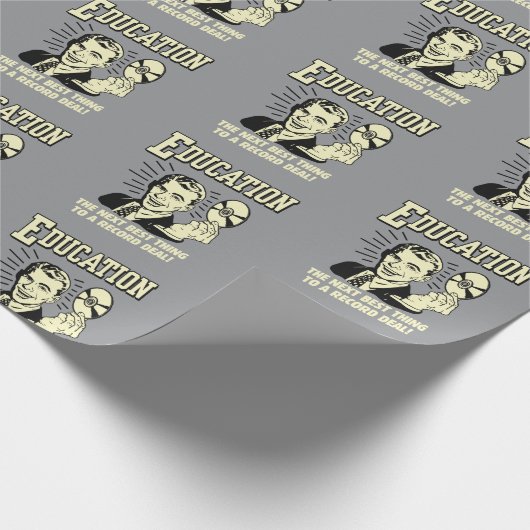 Bildung: Bestes Ding Record Deal Geschenkpapier (Ecke)