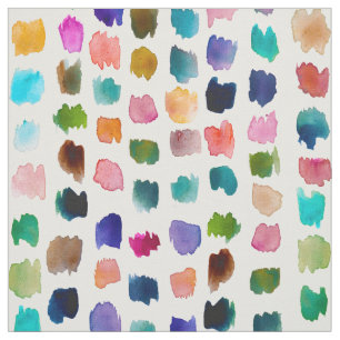 BILDUNG bunte Aquarell-Kleckse Stoff