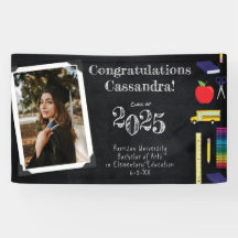 Bildung Chalkboard Abschluss Portrait