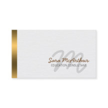 Bildung Consultant Elegance Gold Cursive Monogram