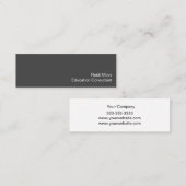 Bildung Consultant Minimalistisch Beruflich Grau Mini Visitenkarte (Vorne/Hinten)