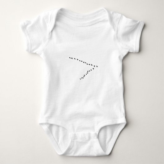 Bildung der Fliegen-Gans-"V" Baby Strampler (Vorderseite)