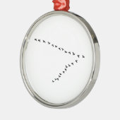 Bildung der Fliegen-Gans-"V" Silbernes Ornament (Links)