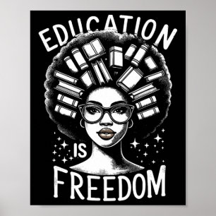 Bildung der Schwarzen Geschichte ist Freiheit Büch Poster