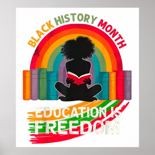 Bildung der Schwarzen Geschichte ist Freiheit Poster (Vorne)