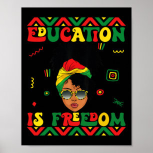 Bildung der schwarzen Geschichte ist Freiheitslehr Poster