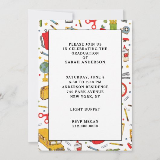 Bildung des Lehrers Einladung (Rückseite)